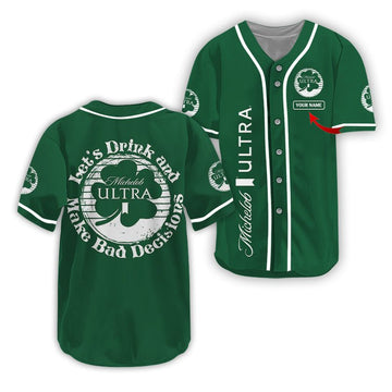 Personalized Michelob Ultra St Patrick's Day Baseball Jersey - Flexiquor.com