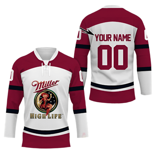 Personalized Miller High Life Hockey Jersey - Flexiquor.com