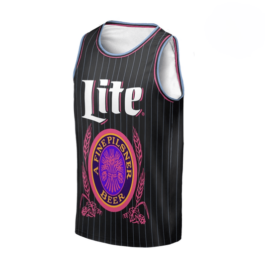 Personalized Miller Lite Black Pink Men's Tank Top - Flexiquor.com