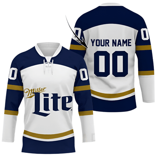 Personalized Miller Lite Hockey Jersey - Flexiquor.com