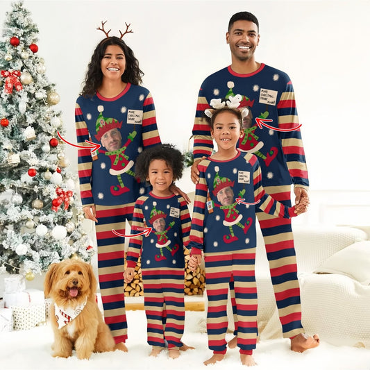 Personalized Face Miller Lite Make Christmas Drink Again Family Pajamas Set - Flexiquor.com