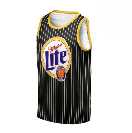 Personalized Miller Lite Striped Men's Tank Top - Flexiquor.com