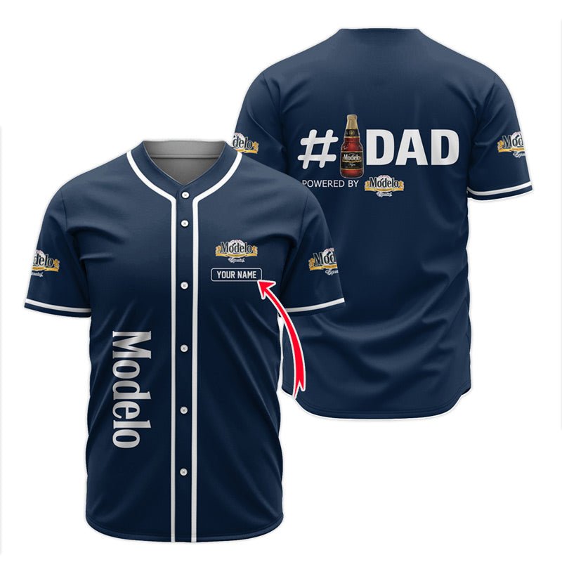 Personalized Modelo Happy Father's Day Baseball Jersey - Flexiquor.com