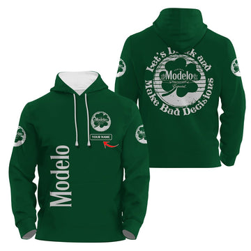 Personalized Modelo St Patrick's Day Hoodie & Zip Hoodie - Flexiquor.com