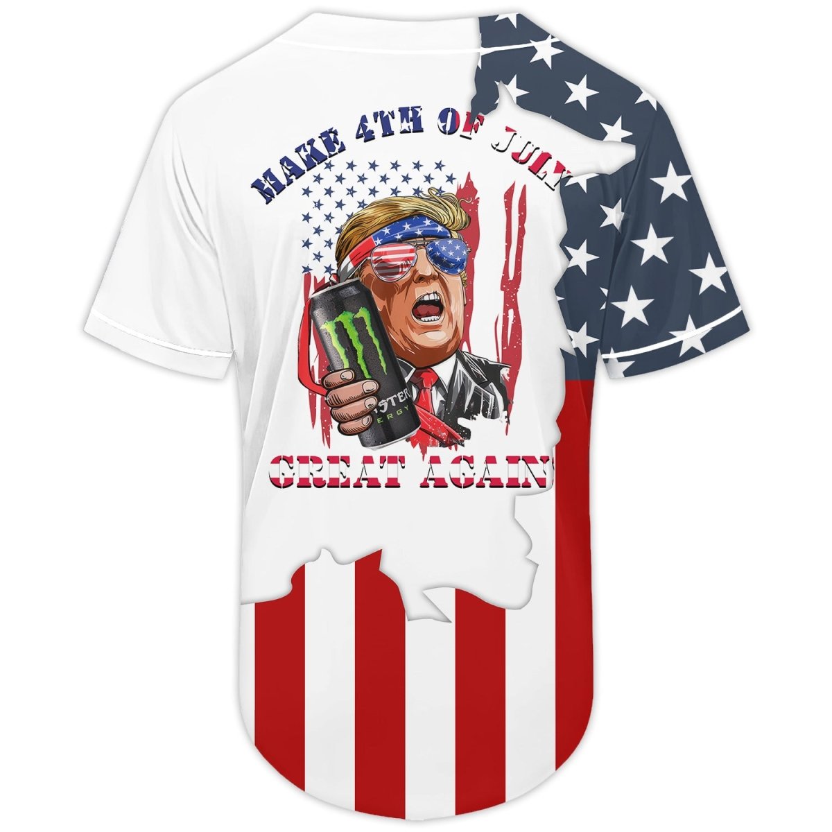 Personalized Monster Donald Trump Independence Day Baseball Jersey - Flexiquor.com