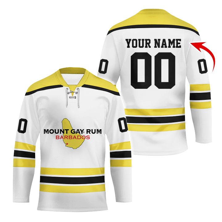 Personalized Mount Gay Color Stripe Hockey Jersey - Flexiquor.com