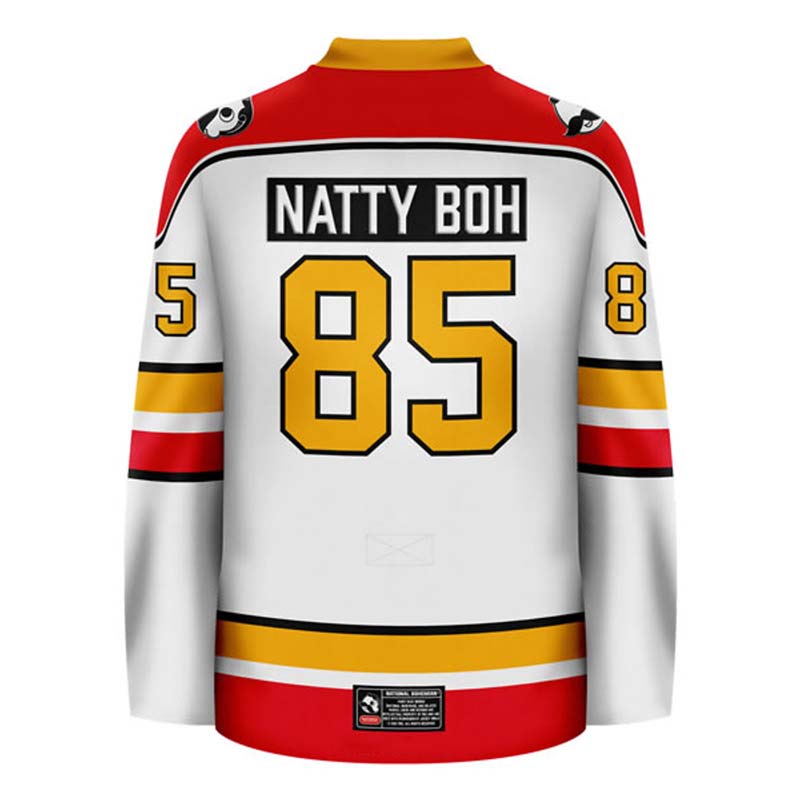 Personalized National Bohemian Stripe Hockey Jersey - Flexiquor.com