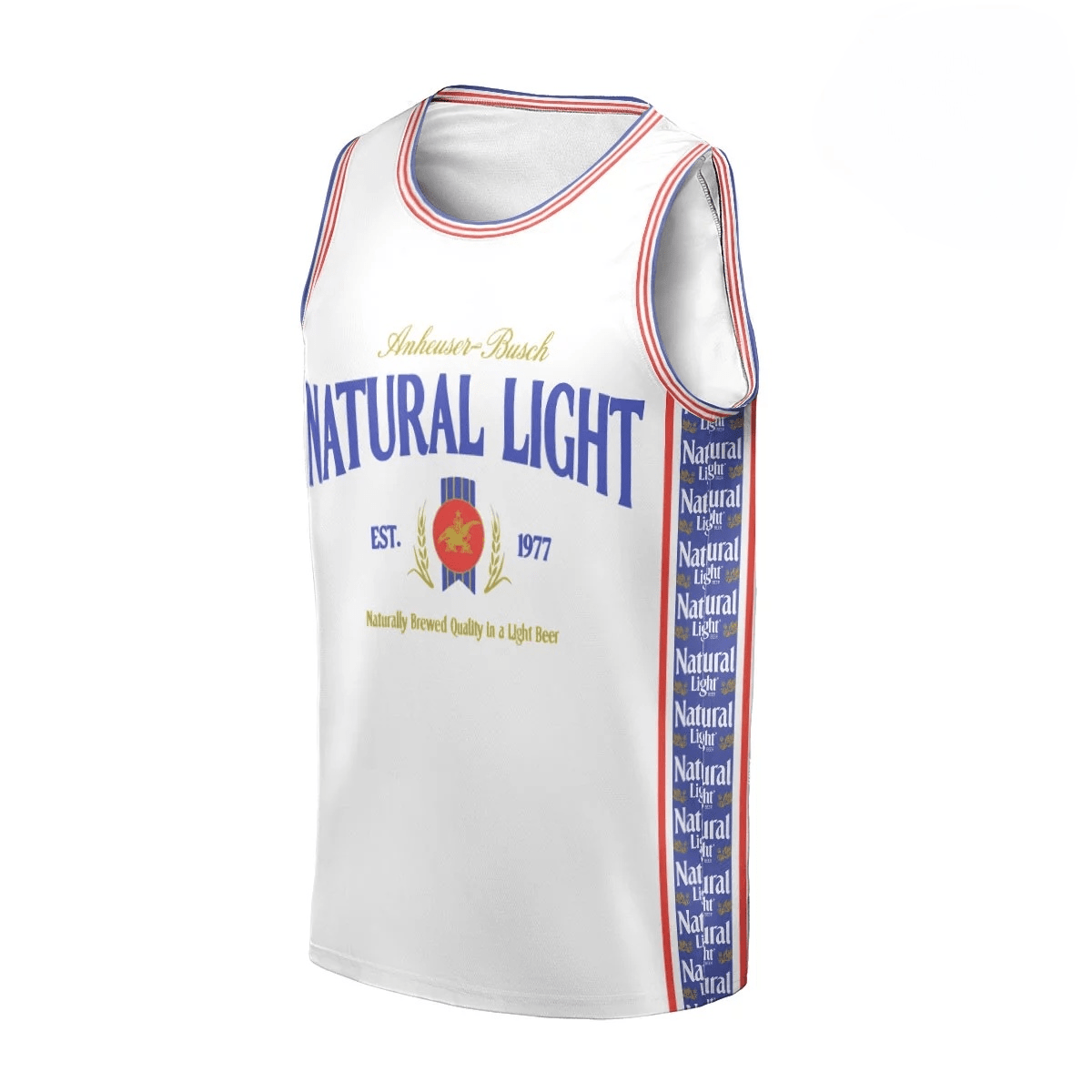 Personalized Natural Light Men's Tank Top - Flexiquor.com