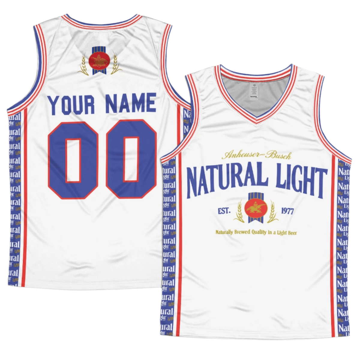 Personalized Natural Light Men's Tank Top - Flexiquor.com