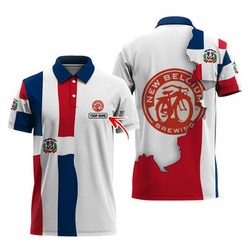 Personalized New Belgium Dominican Colors Polo Shirt - Flexiquor.com