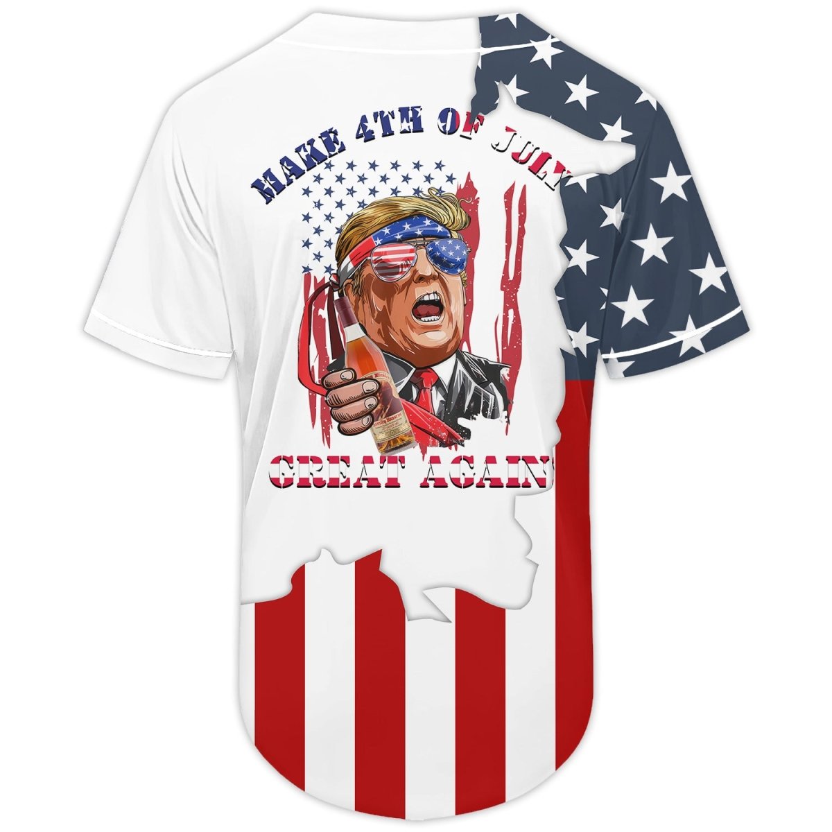 Personalized Old Rip Van Winkle Donald Trump Independence Day Baseball Jersey - Flexiquor.com