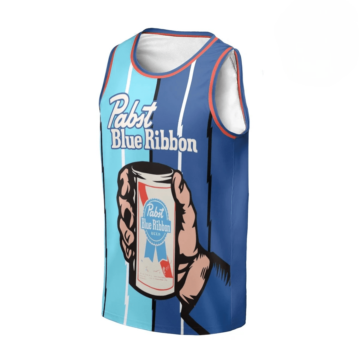 Personalized Pabst Blue Ribbon Fast Break Men's Tank Top - Flexiquor.com