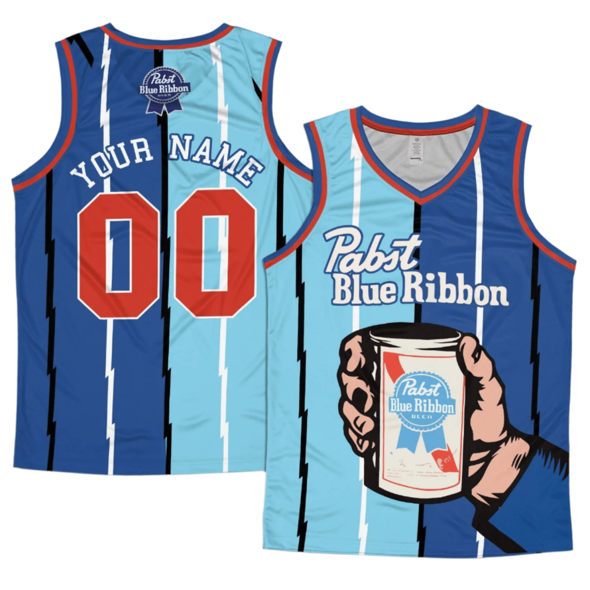 Personalized Pabst Blue Ribbon Fast Break Men's Tank Top - Flexiquor.com