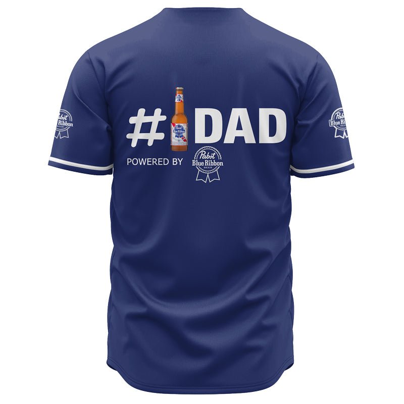 Personalized Pabst Blue Ribbon Happy Father's Day Baseball Jersey - Flexiquor.com