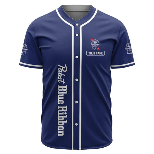 Personalized Pabst Blue Ribbon Happy Father's Day Baseball Jersey - Flexiquor.com