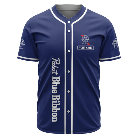 Personalized Pabst Blue Ribbon Happy Father's Day Baseball Jersey