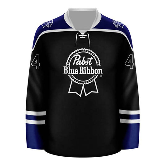 Personalized Pabst Blue Ribbon Basic Hockey Jersey - Flexiquor.com