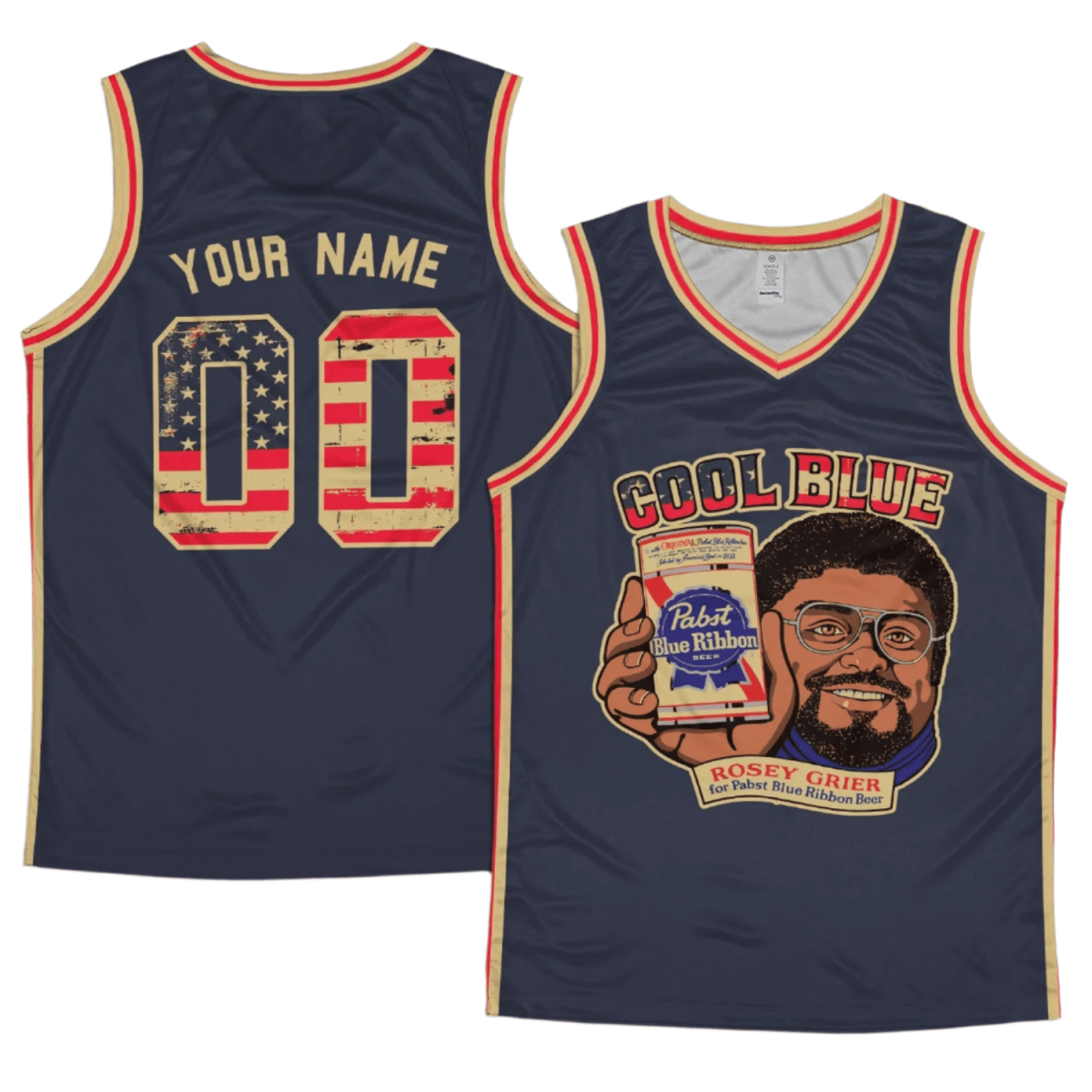 Personalized Pabst Blue Ribbon Rosey Grier Men's Tank Top - Flexiquor.com