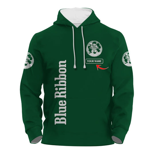 Personalized Pabst Blue Ribbon St Patrick's Day Hoodie & Zip Hoodie - Flexiquor.com