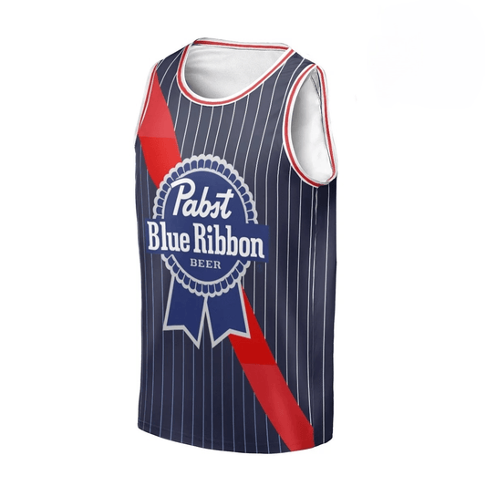 Personalized Pabst Blue Ribbon Stripe Men's Tank Top - Flexiquor.com