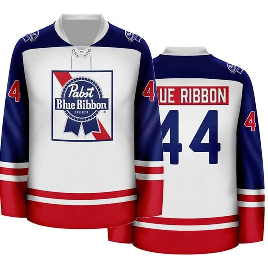 Personalized Pabst Blue Ribbon Vintage Heritage Hockey Jersey - Flexiquor.com