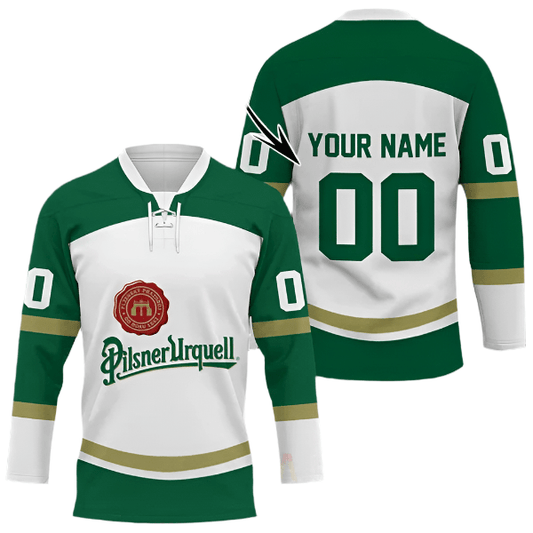 Personalized Pilsner Urquell Hockey Jersey - Flexiquor.com