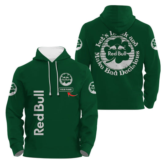 Personalized Red Bull St Patrick's Day Hoodie & Zip Hoodie - Flexiquor.com