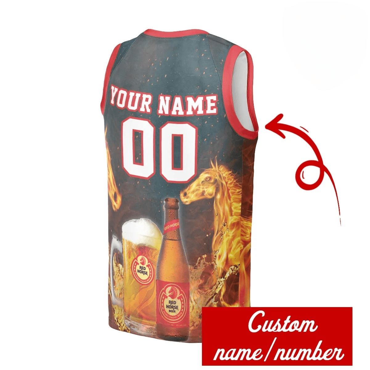 Personalized Red Horse Men's Tank Top - Flexiquor.com