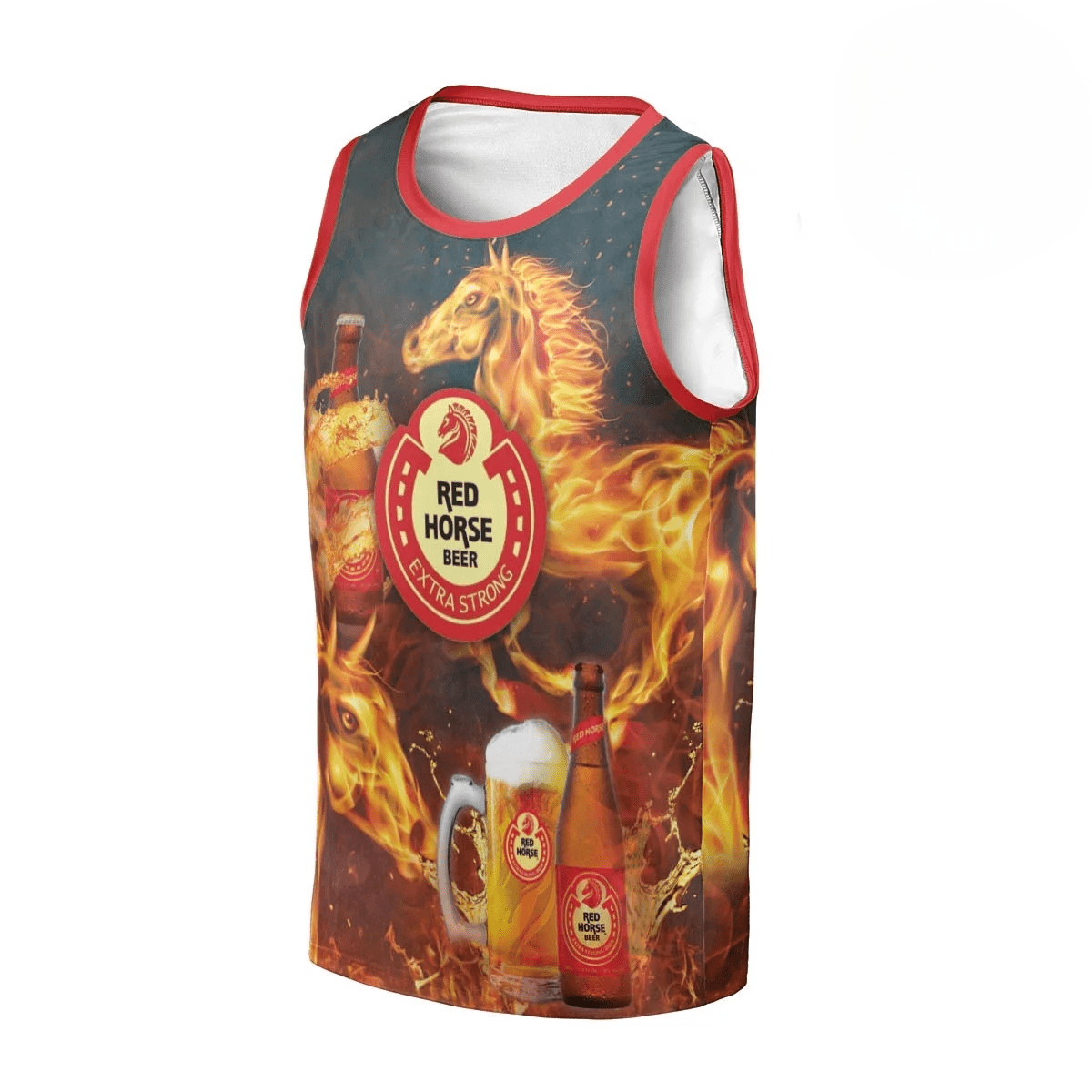 Personalized Red Horse Men's Tank Top - Flexiquor.com