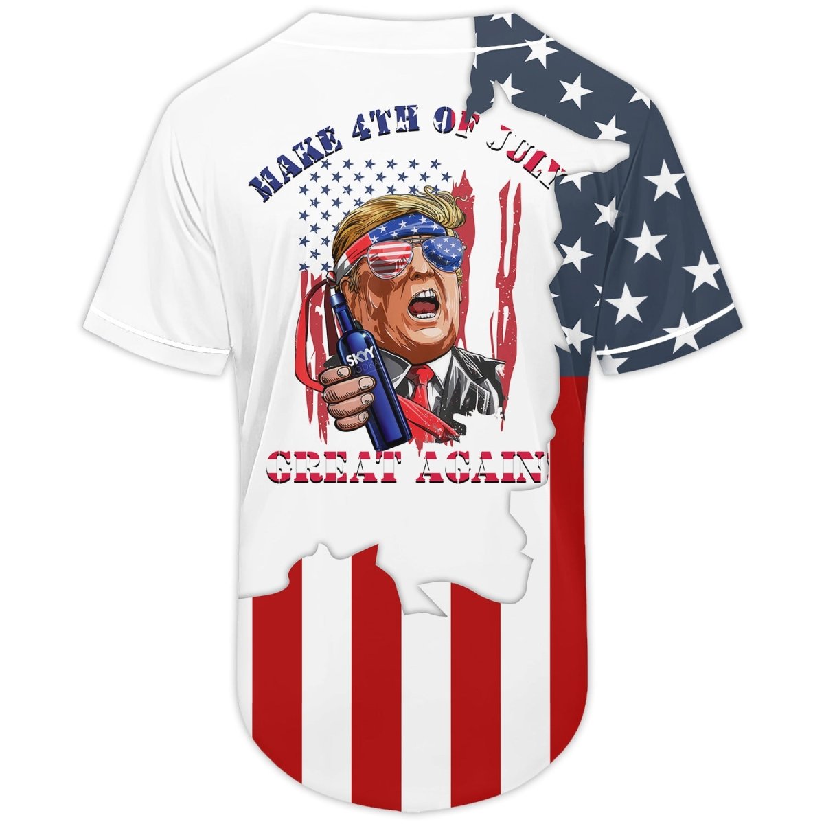 Personalized SKYY Donald Trump Independence Day Baseball Jersey - Flexiquor.com