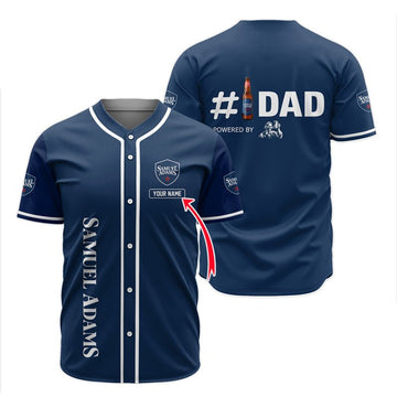 Personalized Samuel Adams Happy Father's Day Baseball Jersey - Flexiquor.com