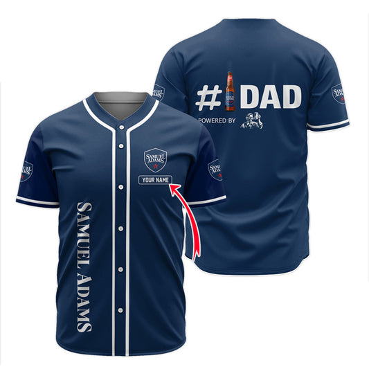 Personalized Samuel Adams Happy Father's Day Baseball Jersey