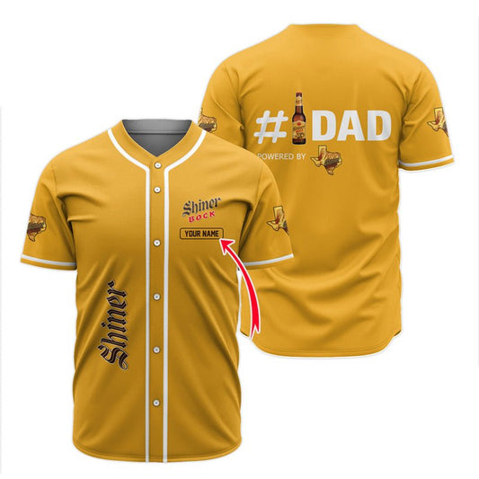 Personalized Shiner Bock Happy Father's Day Baseball Jersey - Flexiquor.com