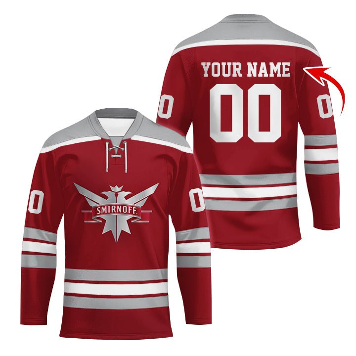 Personalized Smirnoff Color Stripe Hockey Jersey - Flexiquor.com