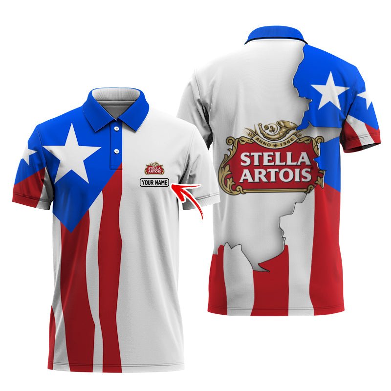 Personalized Stella Artois Puerto Rico Polo Shirt - Flexiquor.com