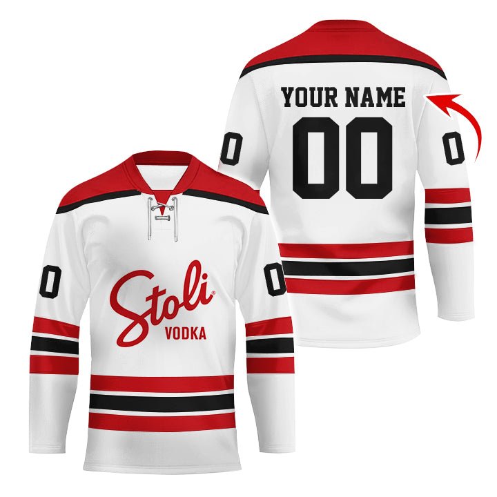 Personalized Stoli Color Stripe Hockey Jersey - Flexiquor.com