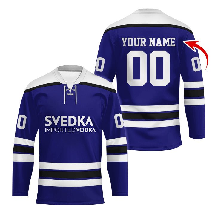 Personalized Svedka Color Stripe Hockey Jersey - Flexiquor.com
