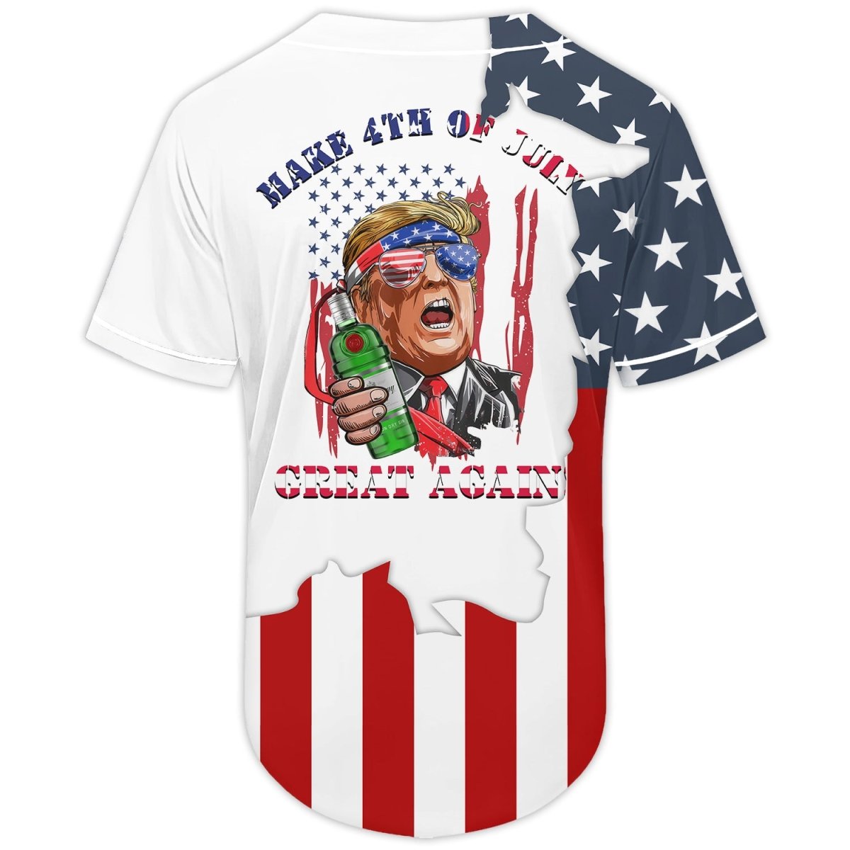 Personalized Tanqueray Donald Trump Independence Day Baseball Jersey - Flexiquor.com