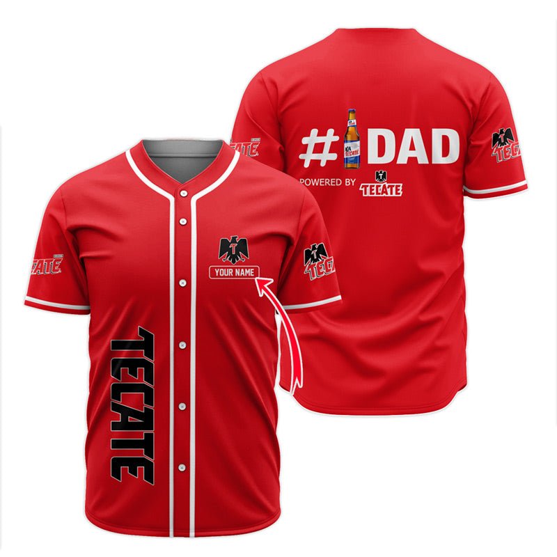 Personalized Tecate Happy Father's Day Baseball Jersey - Flexiquor.com