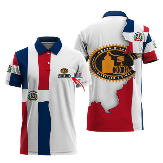 Personalized Tito's Dominican Colors Polo Shirt - Flexiquor.com