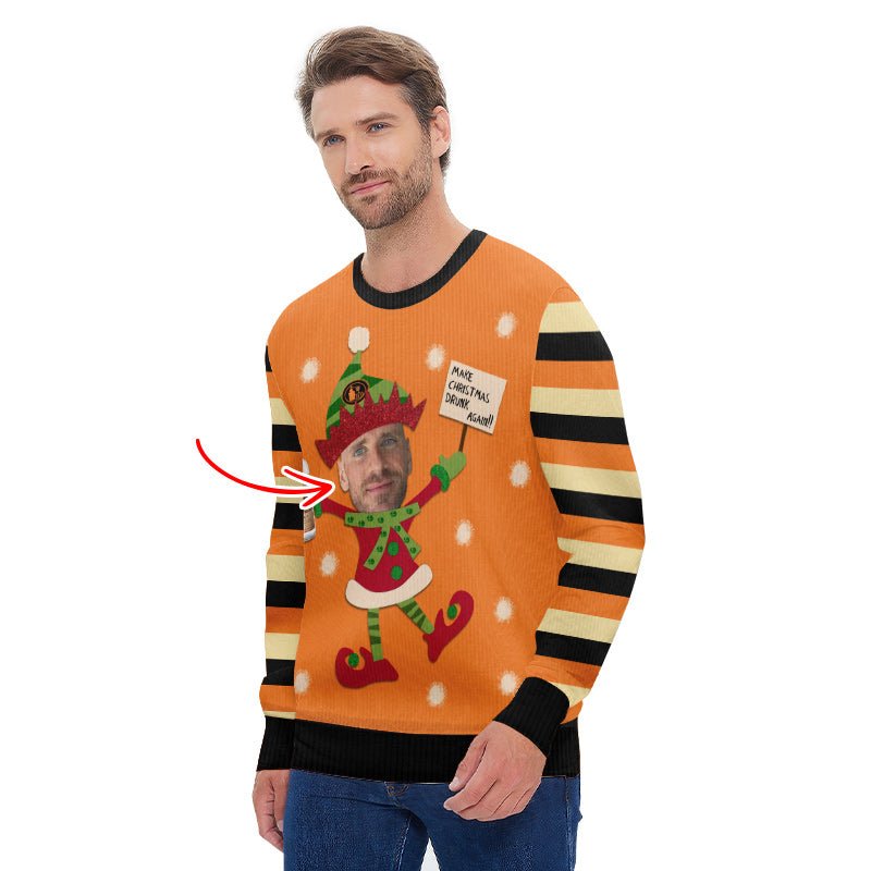 Personalized Tito's Make Christmas Drunk Again Ugly Sweater - Flexiquor.com