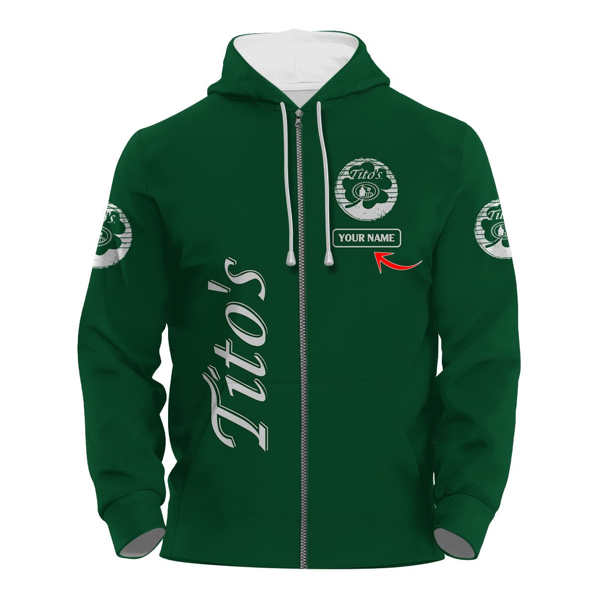 Personalized Tito's St Patrick's Day Hoodie & Zip Hoodie - Flexiquor.com