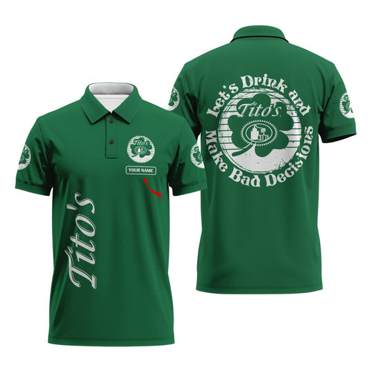 Personalized Tito's St Patrick's Day Polo Shirt - Flexiquor.com