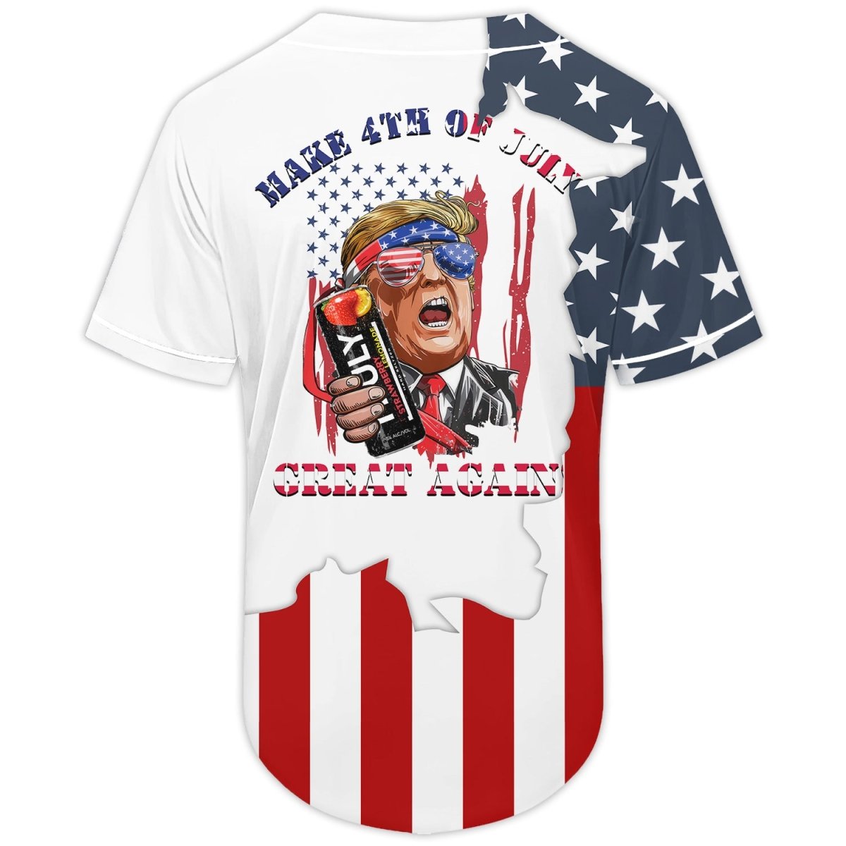 Personalized Truly Hart Seltzer Donald Trump Independence Day Baseball Jersey - Flexiquor.com