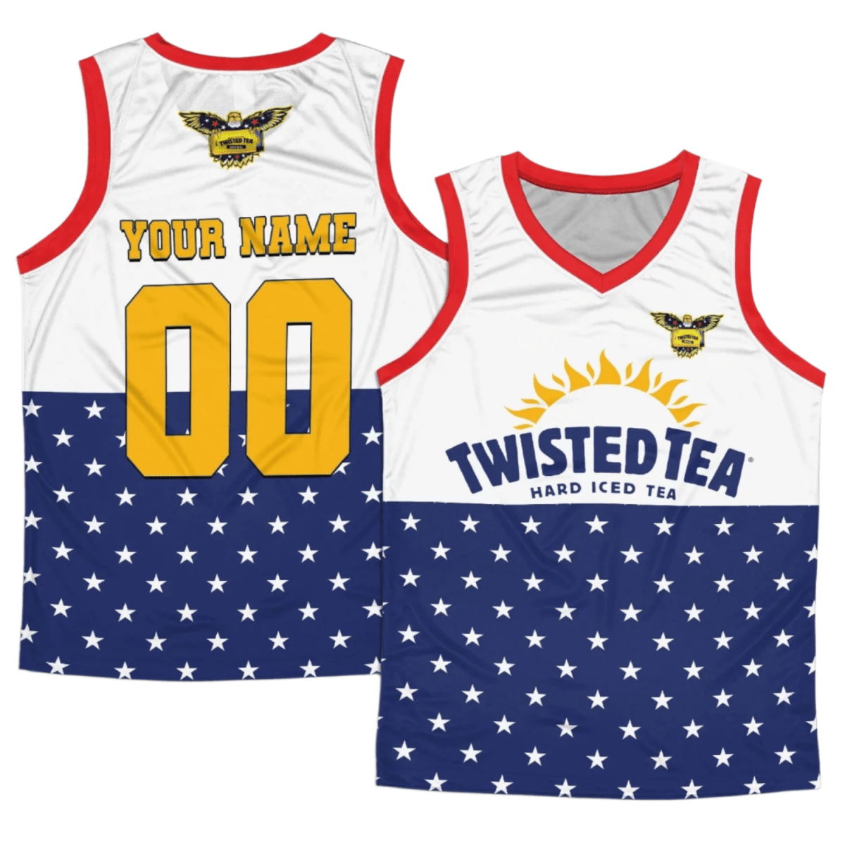 Personalized Twisted Tea American Flag Men's Tank Top - Flexiquor.com