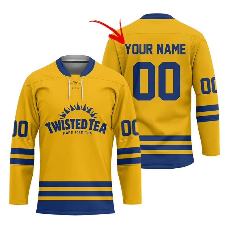 Personalized Twisted Tea Stripe Hockey Jersey - Flexiquor.com