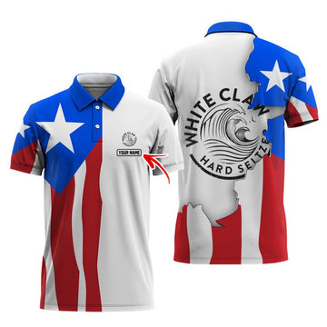 Personalized White Claw Puerto Rico Polo Shirt - Flexiquor.com