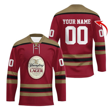 Personalized Yuengling Color Stripe Hockey Jersey - Flexiquor.com