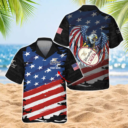 Personalized Yuengling Freedom Eagle Hawaiian Shirt