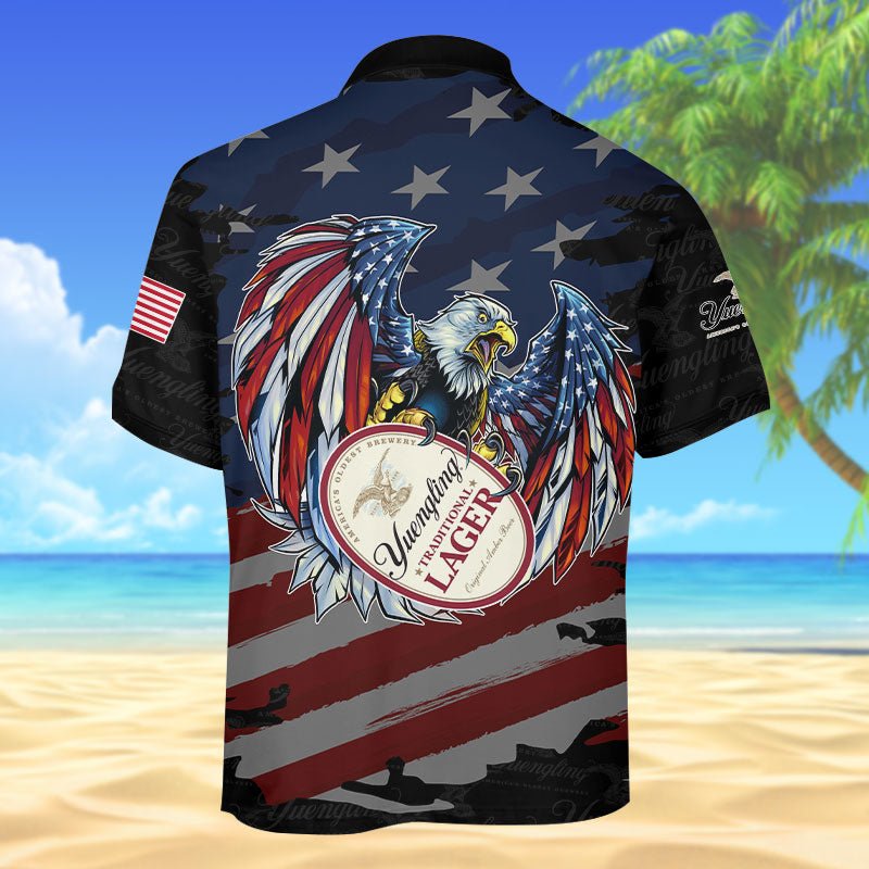 Personalized Yuengling Freedom Eagle Polo Shirt - Flexiquor.com